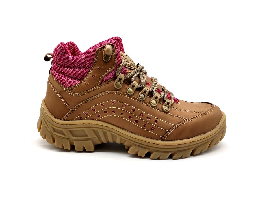 Bota Adventure Feminina 5400/30 Palha/pink