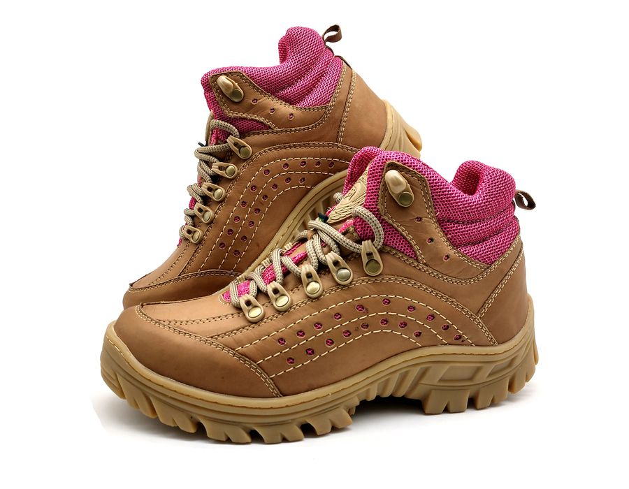 Bota Adventure Feminina 5400/30 Palha/pink