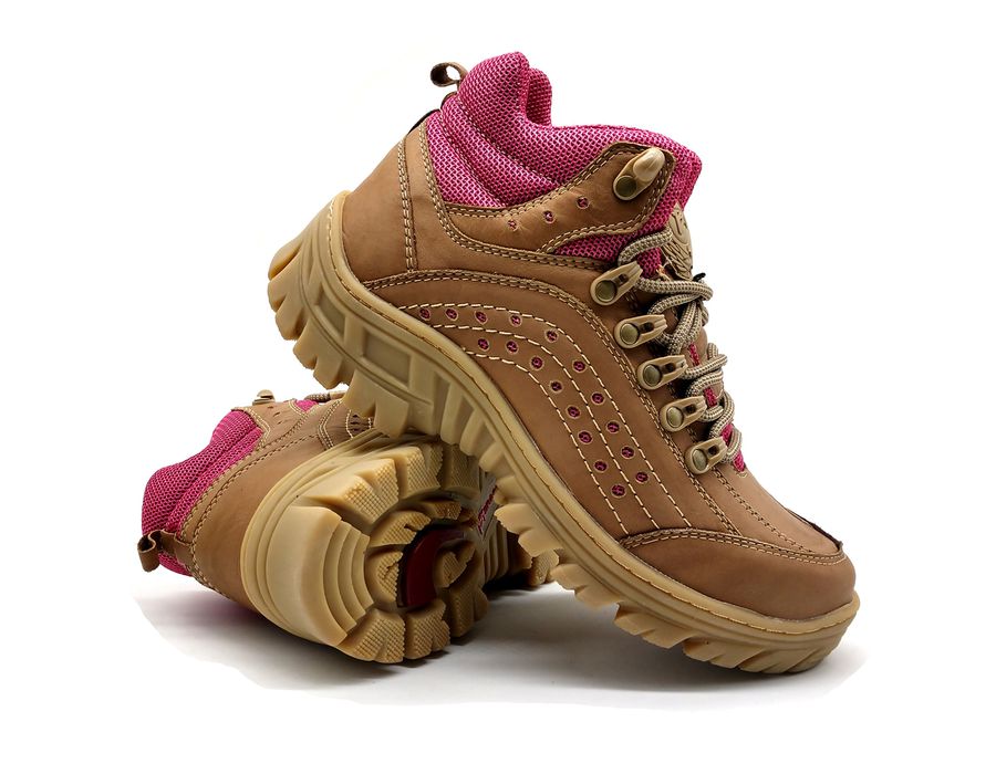 Bota Adventure Feminina 5400/30 Palha/pink