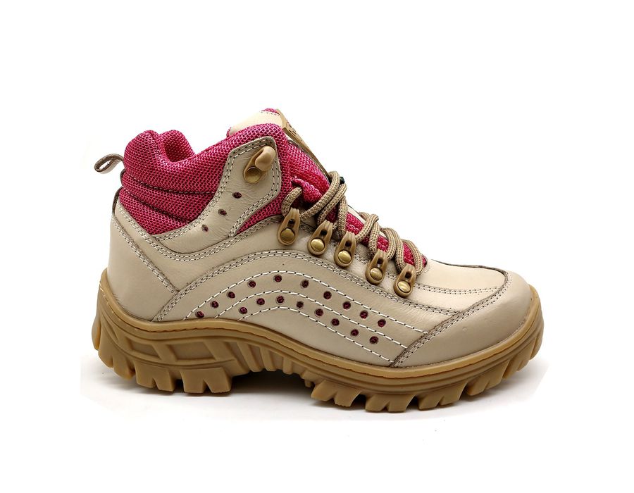 Bota Adventure Feminina 5400/36 Creme/pink