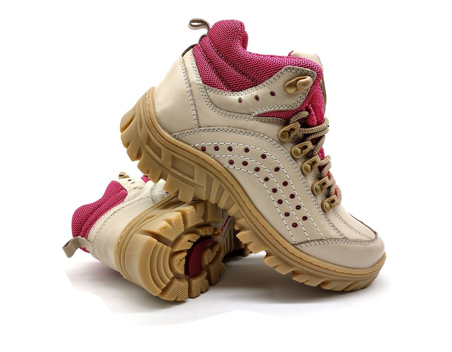 Bota Adventure Feminina 5400/36 Creme/pink