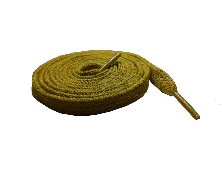 Cadarço Chato Algodão De 1,40 Cm e 10 Milímetros De Largura Amarelo