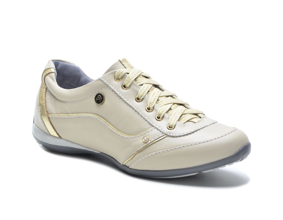 Tenis Feminino Com Amortecedor Tipo Tenis Bmbrasil 212/02 Creme