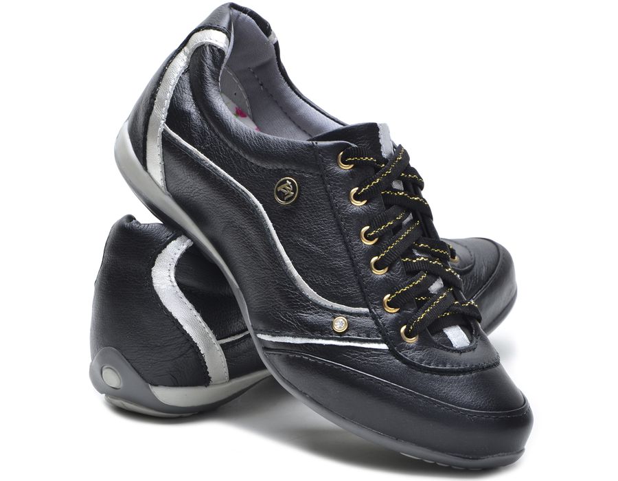 Tenis Feminino Preto Com Amortecedor Tipo Tenis Bmbrasil 212/06 Preto