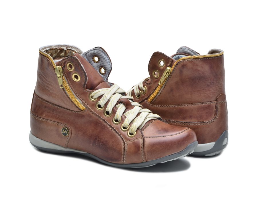 Bota Casual Feminina Bm Brasil 214/07 Castanho