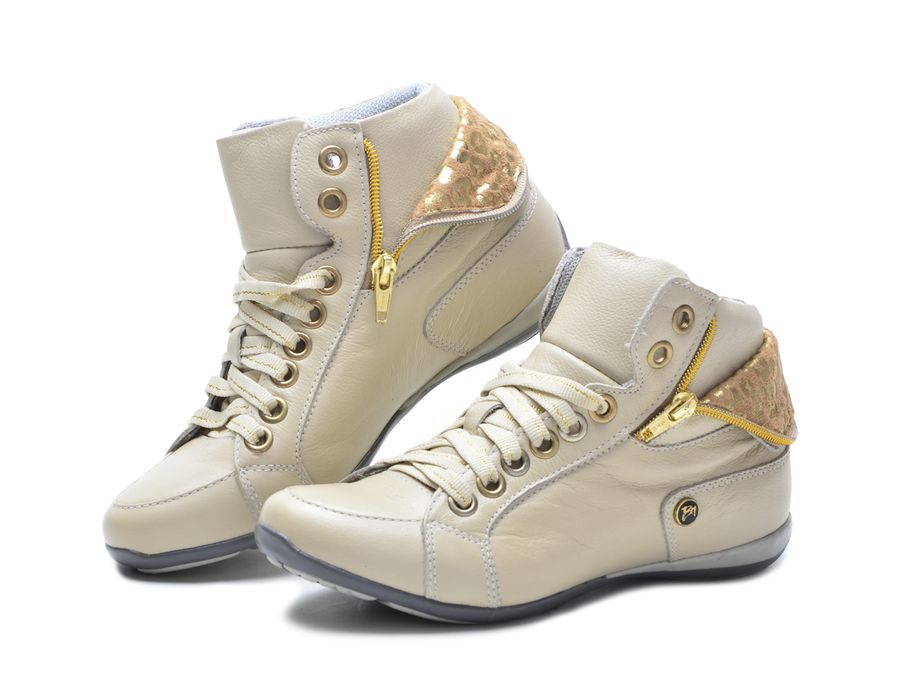 Bota Casual Feminina Bm Brasil 214/02 Creme