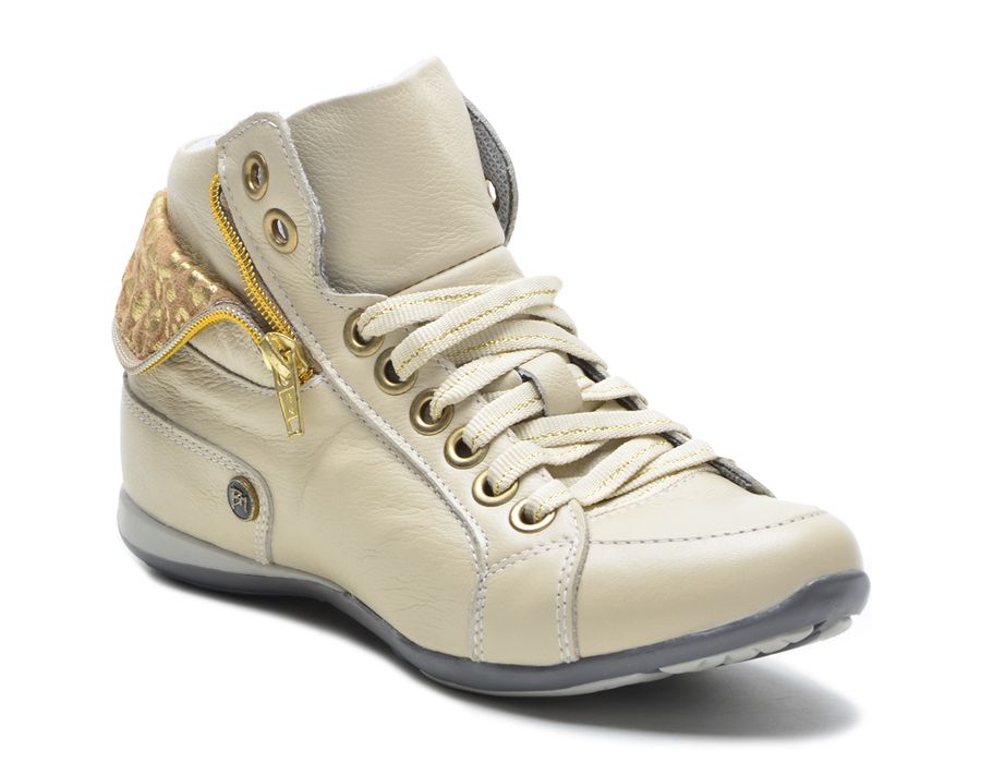 Bota Casual Feminina Bm Brasil 214/02 Creme