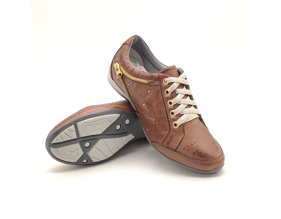 Tenis Feminino Casual Tipo Tenis Com Amortecedor 219/01 Castanho