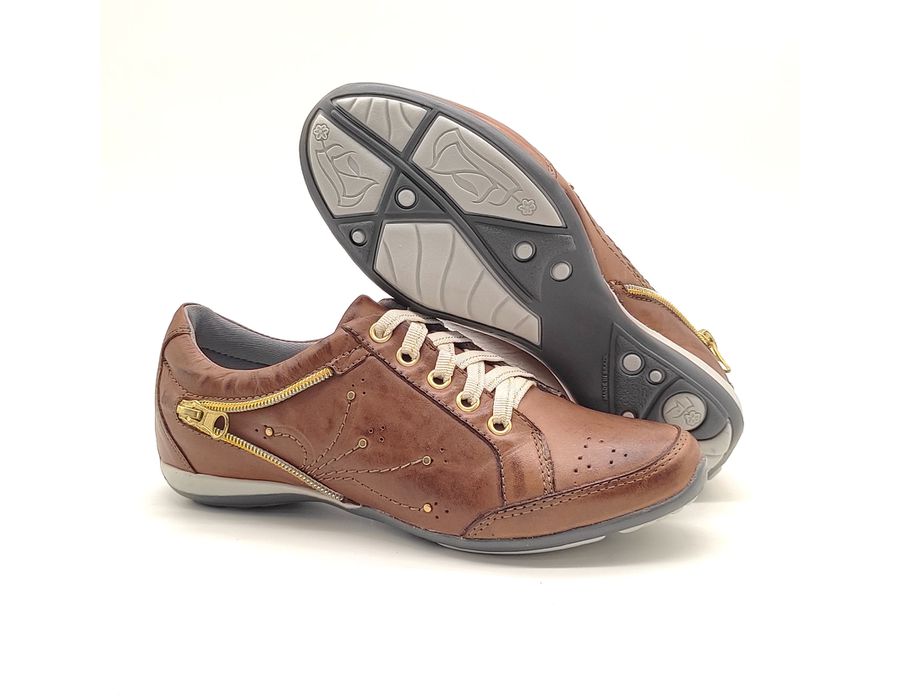 Tenis Feminino Casual Tipo Tenis Com Amortecedor 219/01 Castanho