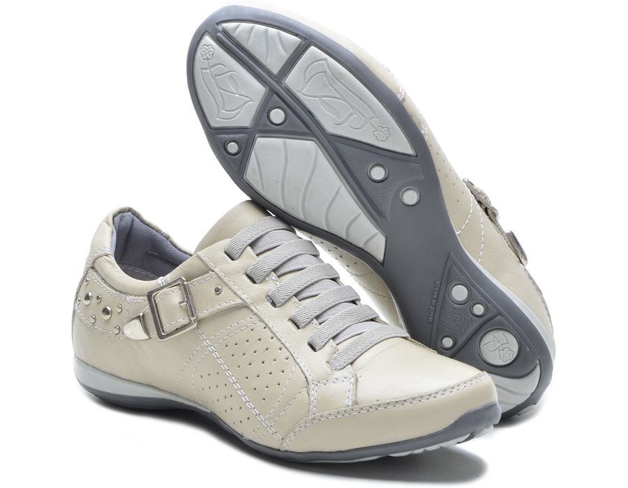 Tenis Feminino Casual Bmbrasil 221/01 Creme