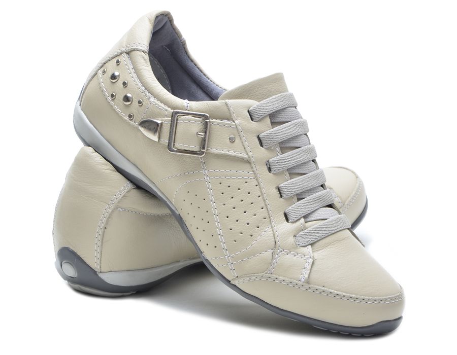 Tenis Feminino Casual Bmbrasil 221/01 Creme
