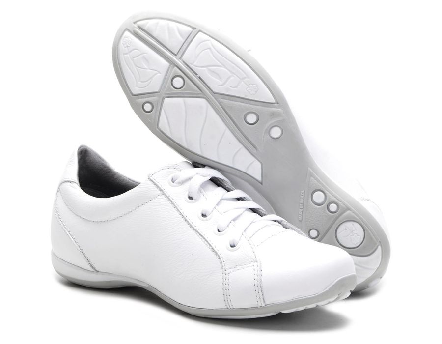 Tênis Feminino Com Cadarço Para Enfermagem 227/01 Branco