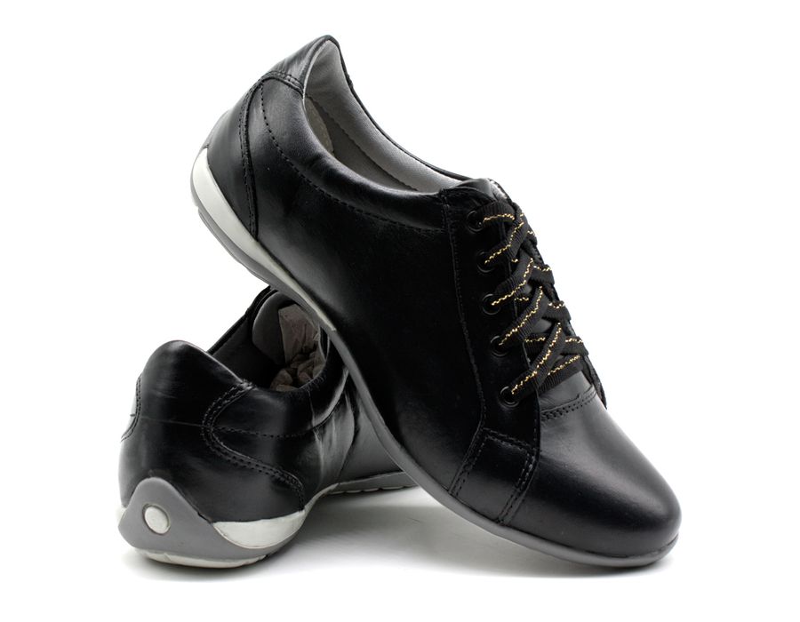 Tenis Feminino Com Cadarço Para Caminhada Bmbrasil 227/02 Preto