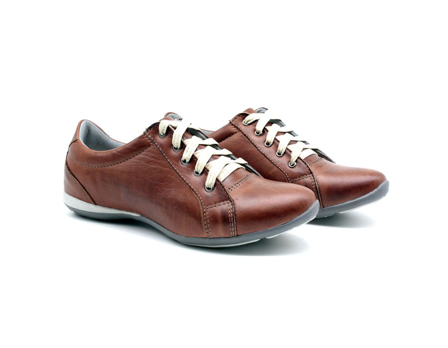 Tenis Feminino Com Cadarço Para Caminhada Bmbrasil 227/04 Castanho