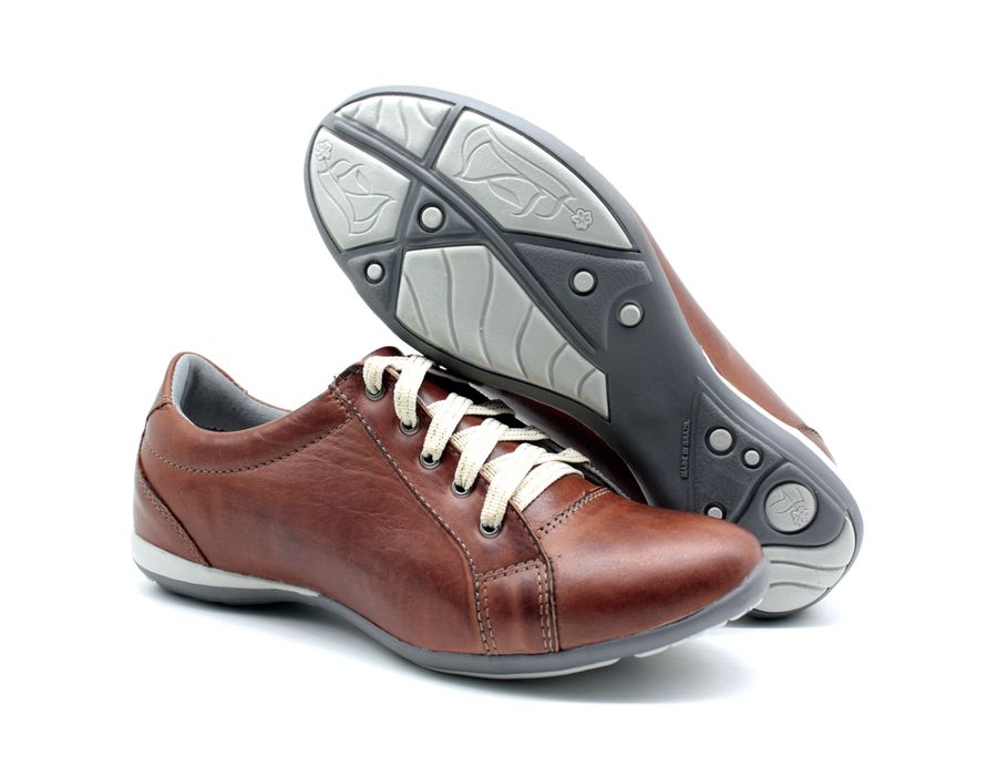 Tenis Feminino Com Cadarço Para Caminhada Bmbrasil 227/04 Castanho