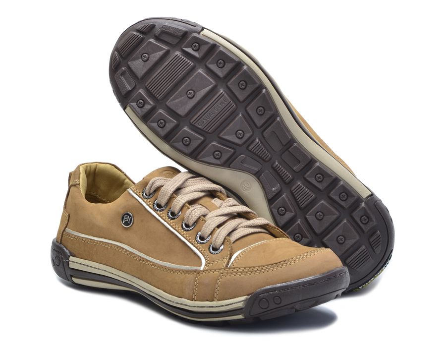 Sapato Masculino Casual Porshe Amura 114/01 Palha