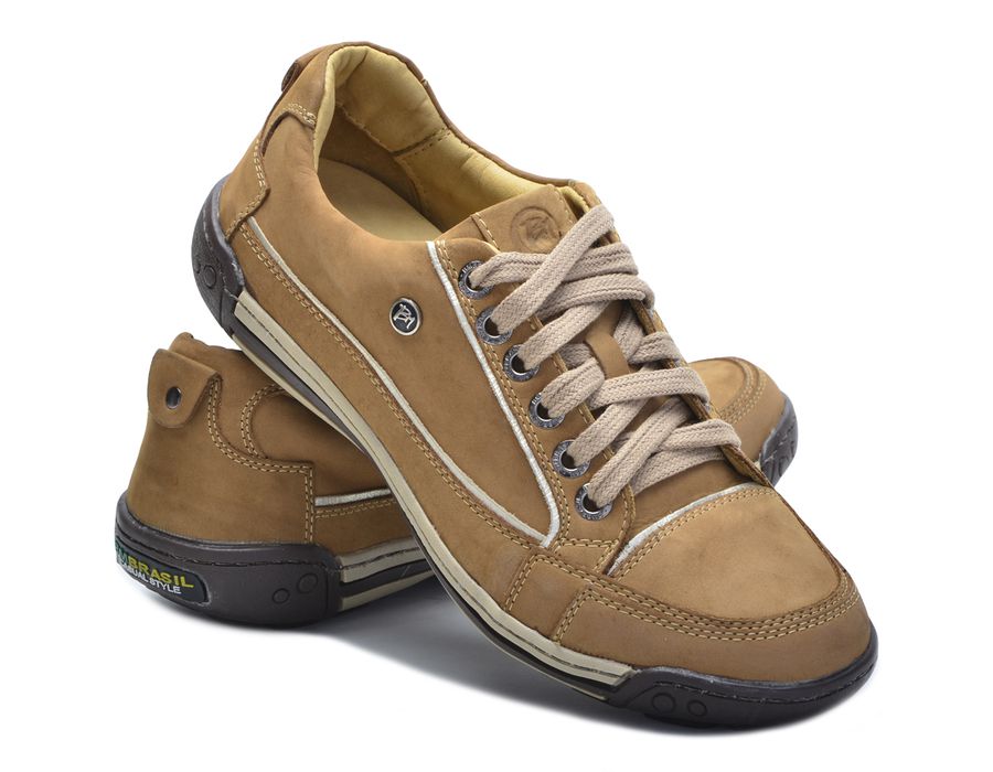 Sapato Masculino Casual Porshe Amura 114/01 Palha