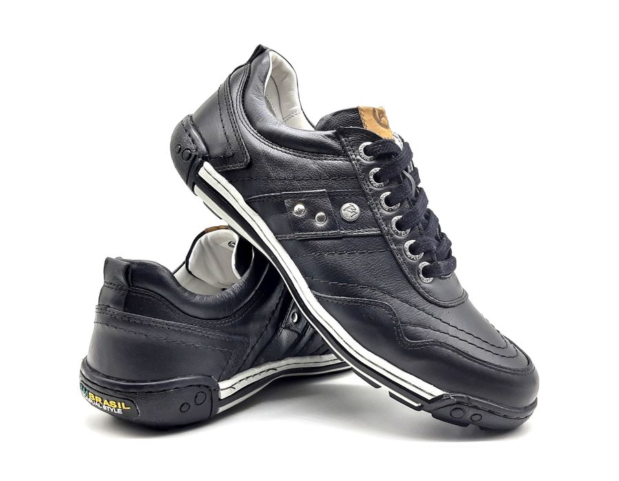 Sapato Masculino Casual Ortopédico Porshe Alanta 132/01 Preto