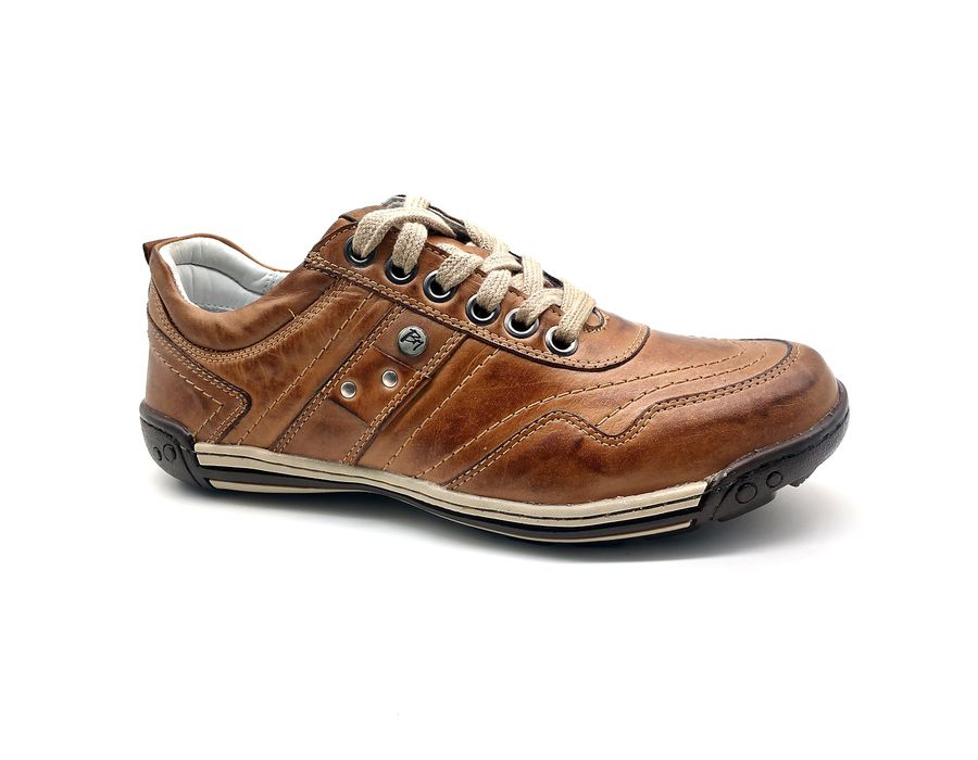 Sapato Masculino Casual Ortopédico Porshe Alanta 132/12 Caramelo