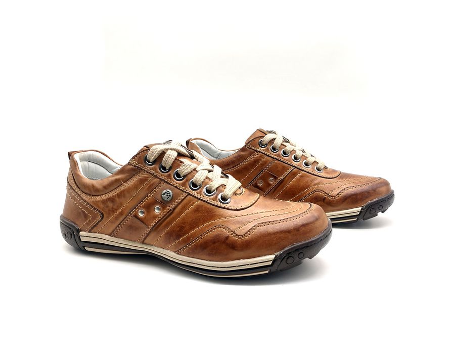 Sapato Masculino Casual Ortopédico Porshe Alanta 132/12 Caramelo