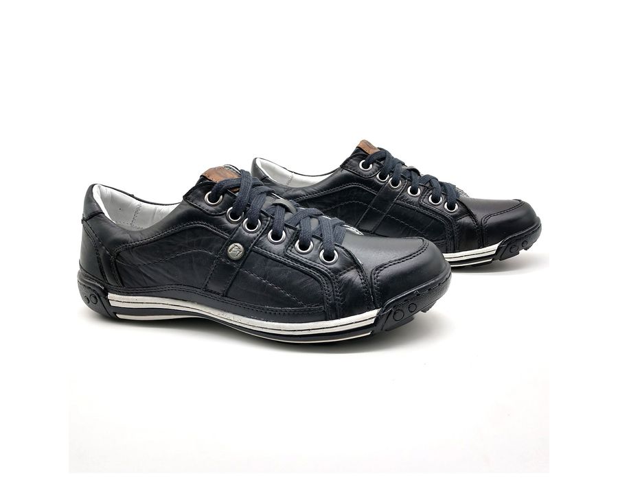 Sapato Masculino Casual Porshe Palmilha Ortopédica 147/02 Preto