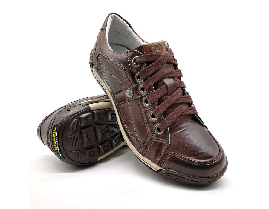 Sapato Masculino Casual Porshe Palmilha Ortopédica 147/03 Brown