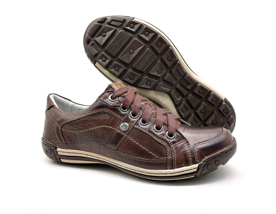 Sapato Masculino Casual Porshe Palmilha Ortopédica 147/03 Brown