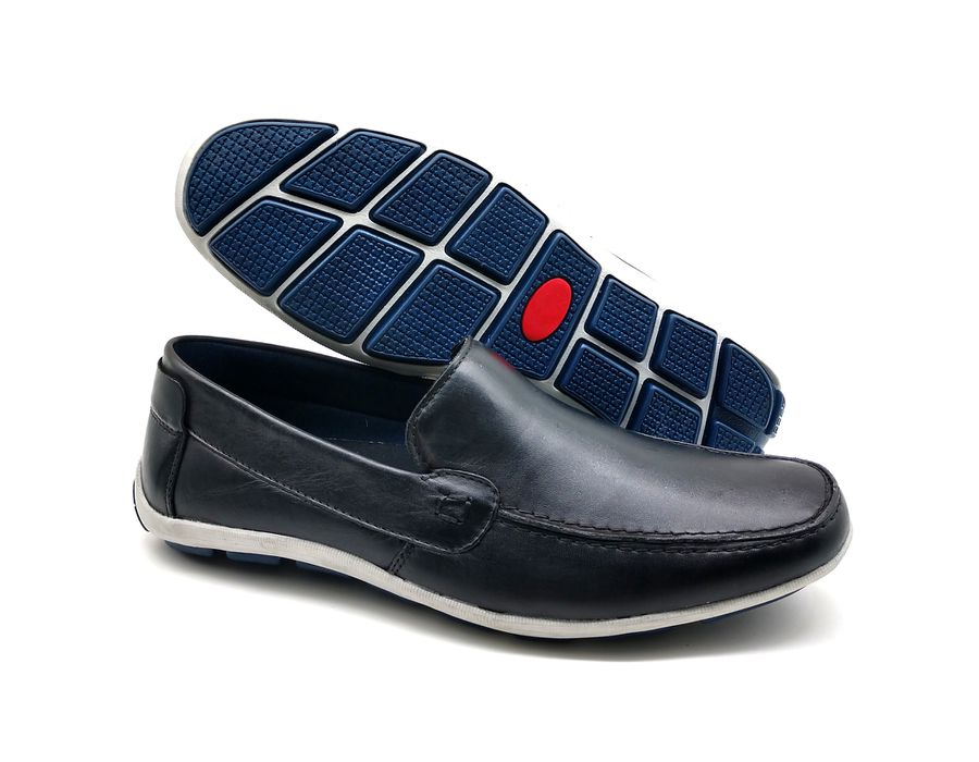 Sapato Masculino Mocassim Sapatilha Sider Couro Bm Brasil 175/03 Preta
