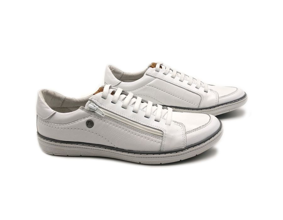 Sapatenis Masculino Casual Masculino De Couro Bmbrasil Sapatenis 608/12 Branco