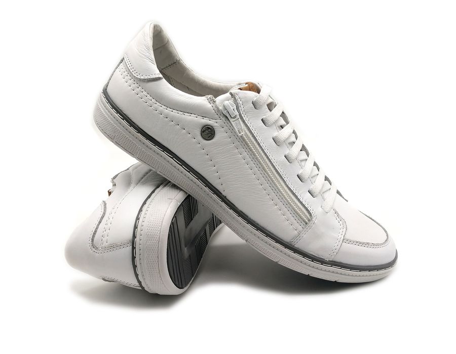 Sapatenis Masculino Casual Masculino De Couro Bmbrasil Sapatenis 608/12 Branco