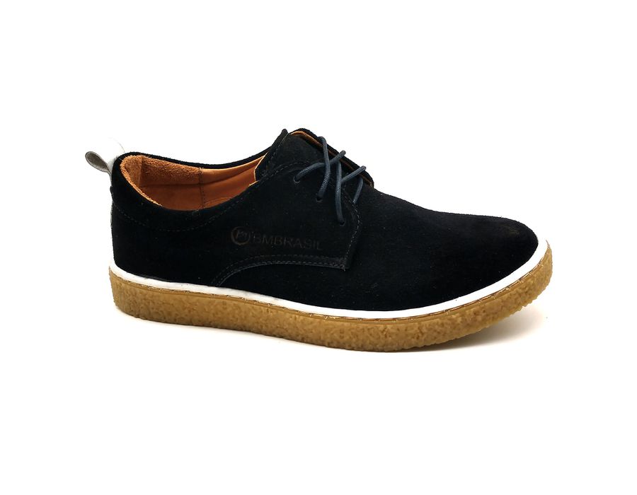 Sapato Masculino Cano e Gáspea De Camurça Bmbrasil 890/03 Preto