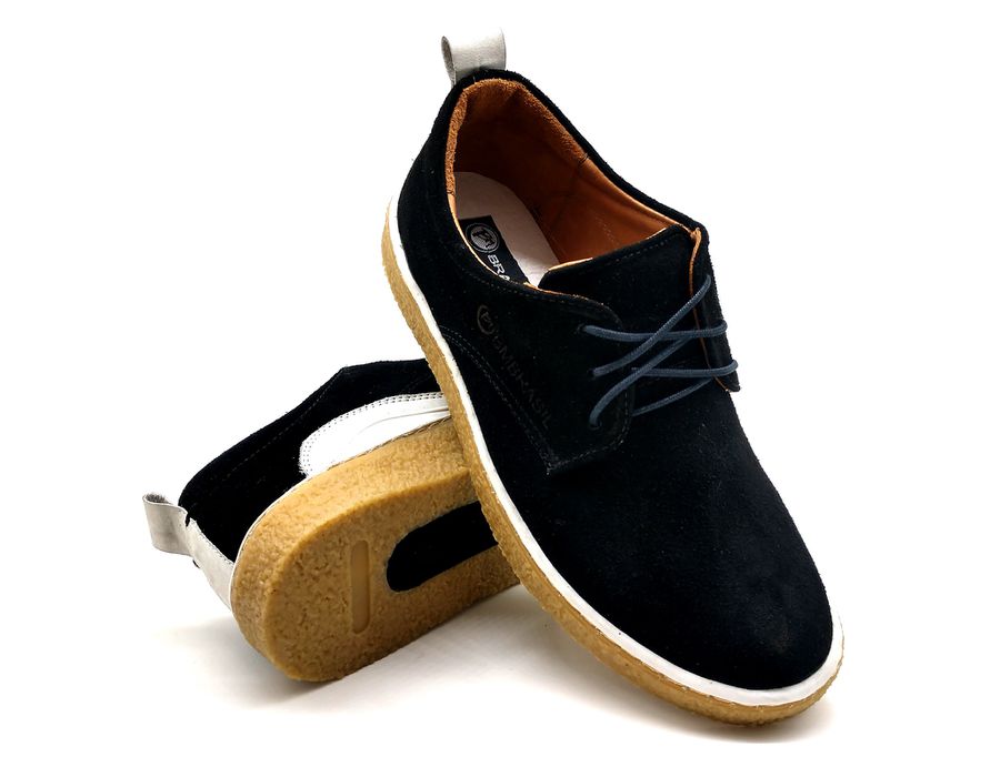 Sapato Masculino Cano e Gáspea De Camurça Bmbrasil 890/03 Preto