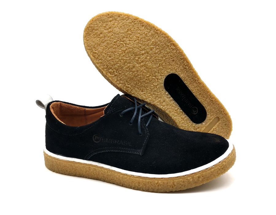 Sapato Masculino Cano e Gáspea De Camurça Bmbrasil 890/03 Preto