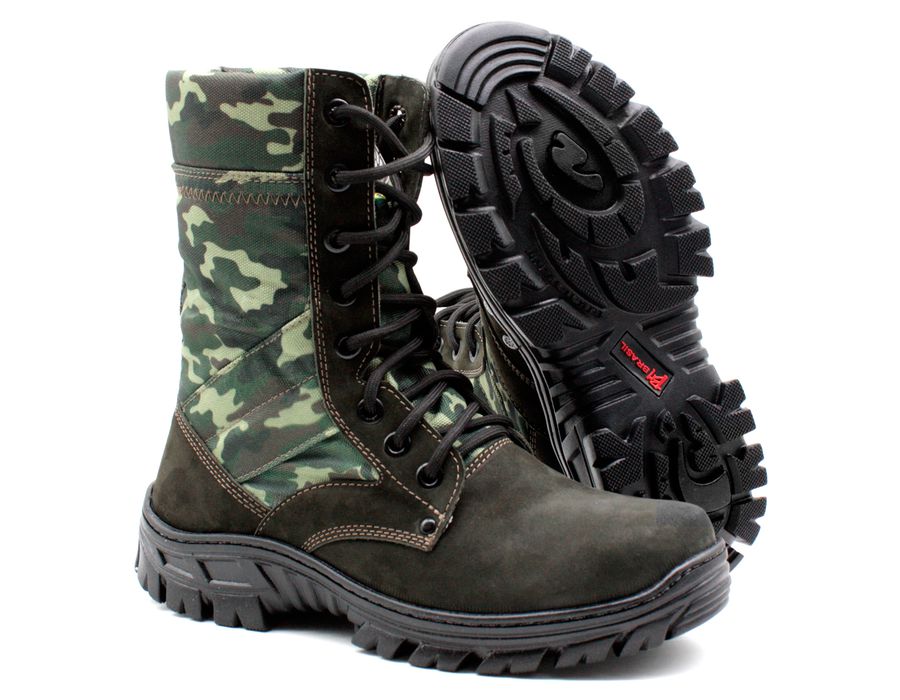 Coturno Militar Multicam Couro e Lona Cordura Extra Leve Tático Militar Bmbrasil 5150/02 Camuflado