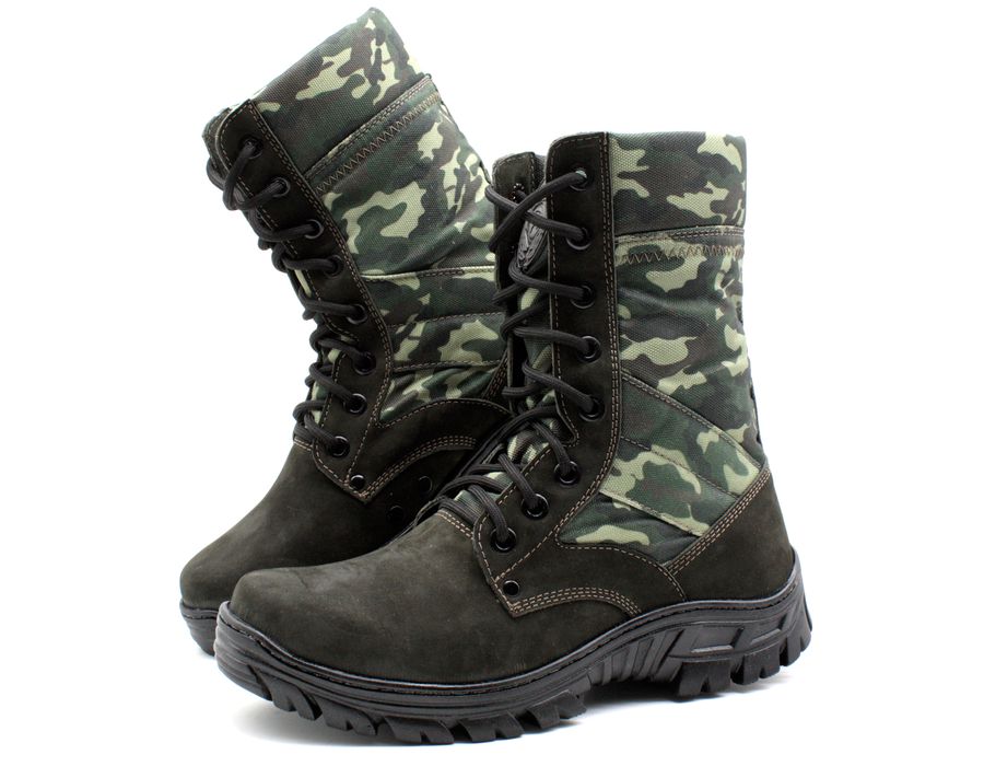 Coturno Militar Multicam Couro e Lona Cordura Extra Leve Tático Militar Bmbrasil 5150/02 Camuflado