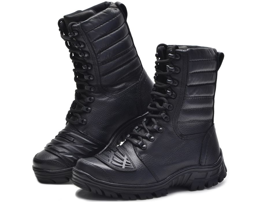 Coturno Tático Bota Militar Semi-impermeável Moto Bmbrasil 5168/16 Preto