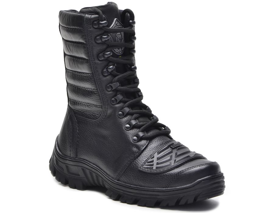 Coturno Tático Bota Militar Semi-impermeável Moto Bmbrasil 5168/16 Preto