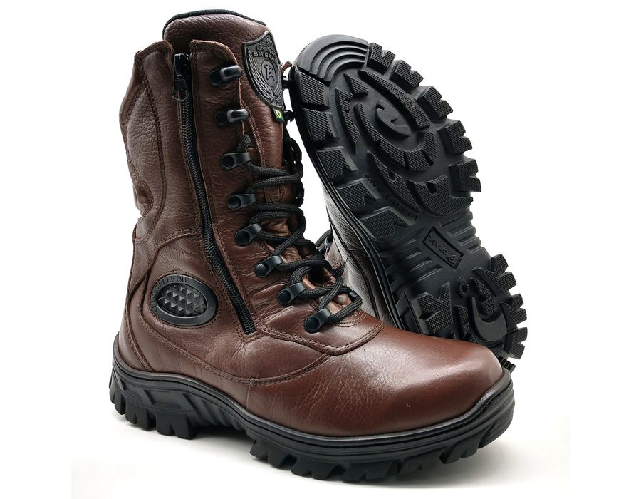 Coturno S.w.a.t. Bmbrasil Sem Protetor De Marcha 5179/03 Café