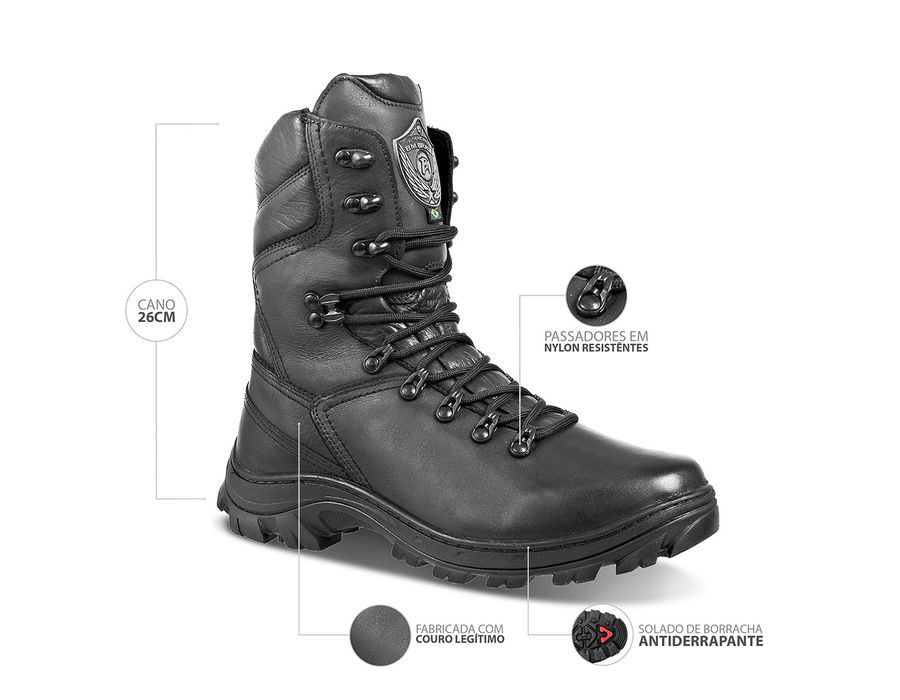 Coturno Multicam Black Guardian Bm Brasil Semi-impermeável 5184/01 Preto