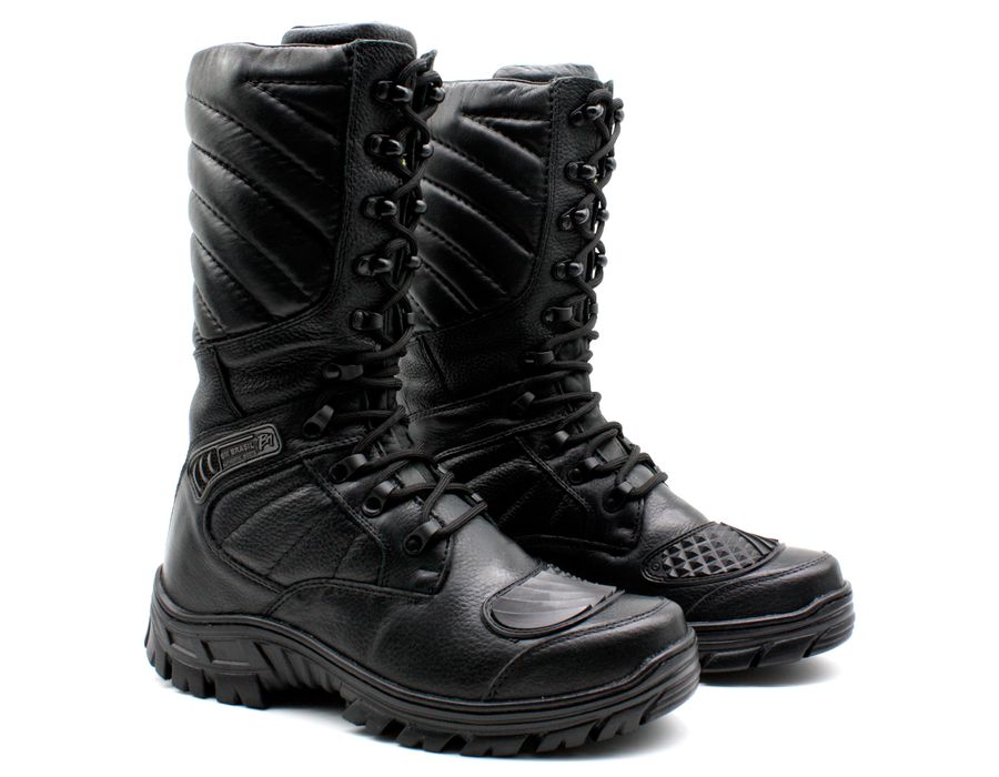 Coturno Choque Tático Moto Bmbrasil 5190/01 Preto