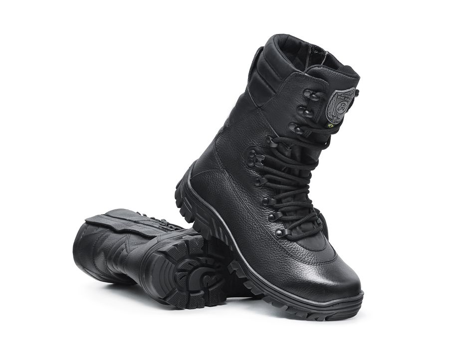 Coturno Militar Com Zíper e Amortecedor Bm Brasil 5260/01 Preto
