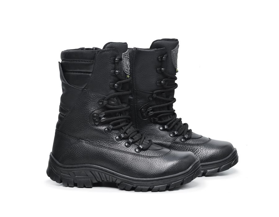Coturno Militar Com Zíper e Amortecedor Bm Brasil 5260/01 Preto