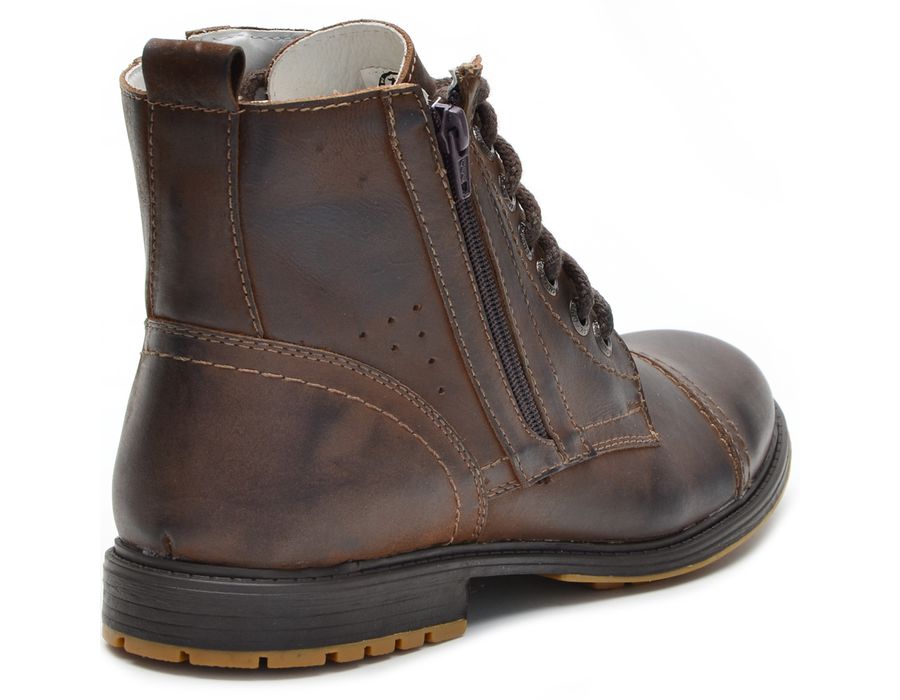 Bota Botina De Zíper Bmbrasil Oxfords 651/02 Taupe