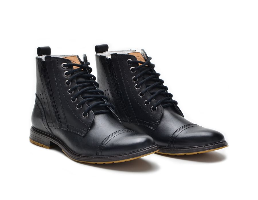 Bota Botina De Zíper Bmbrasil Oxfords 651/07 Preto