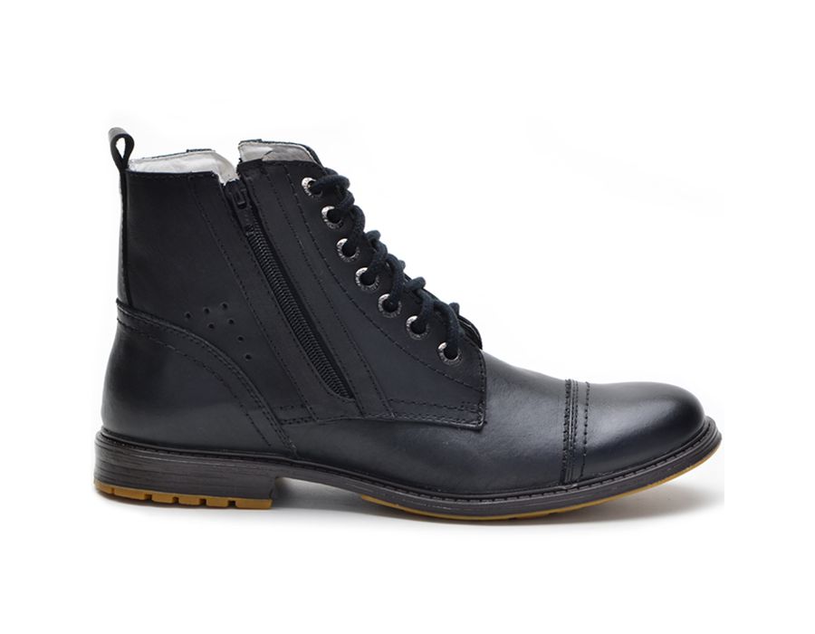 Bota Botina De Zíper Bmbrasil Oxfords 651/07 Preto