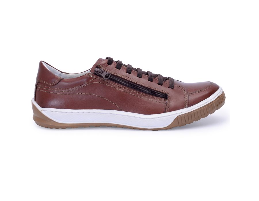 Sapatenis Masculino Casual Masculino De Couro Bmbrasil Sapatenis 608/05 Brown