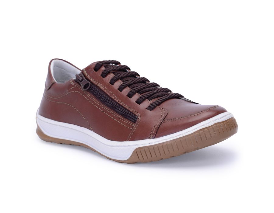 Sapatenis Masculino Casual Masculino De Couro Bmbrasil Sapatenis 608/05 Brown