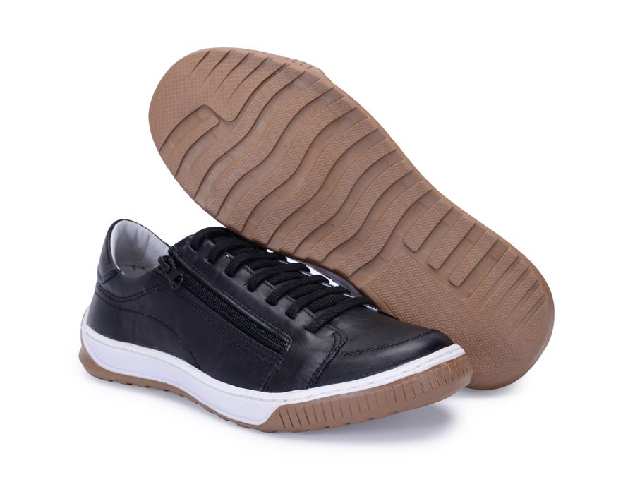Sapatenis Masculino Casual Masculino De Couro Bmbrasil Sapatenis 608/04 Preto
