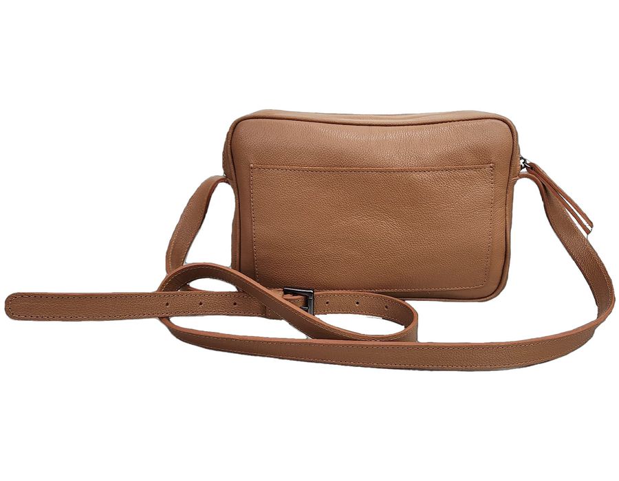 Bolsa Feminina Lu - Camel - COURO LEGÍTIMO