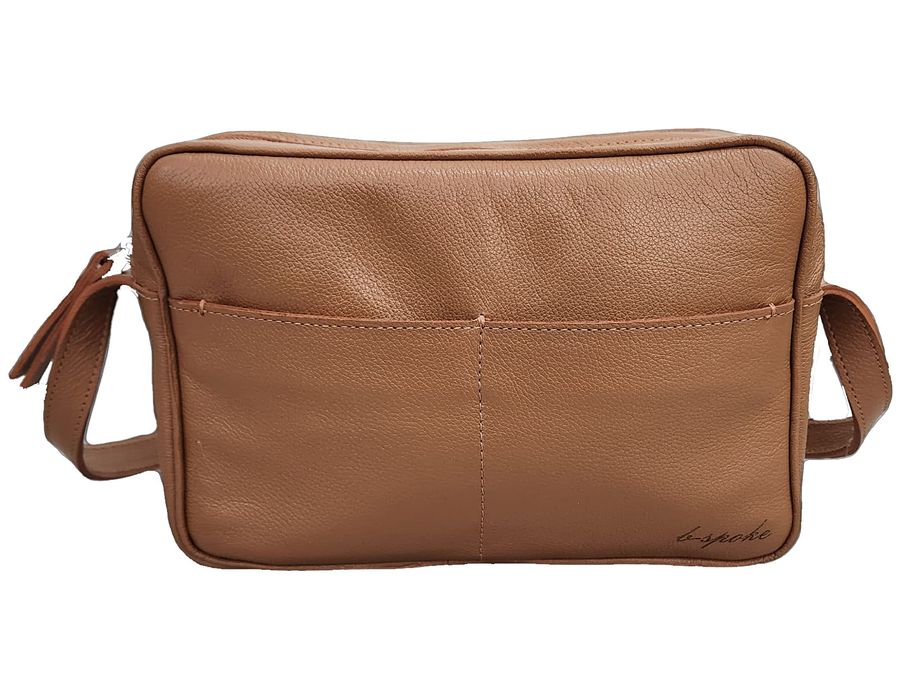 Bolsa Feminina Lu - Camel - COURO LEGÍTIMO